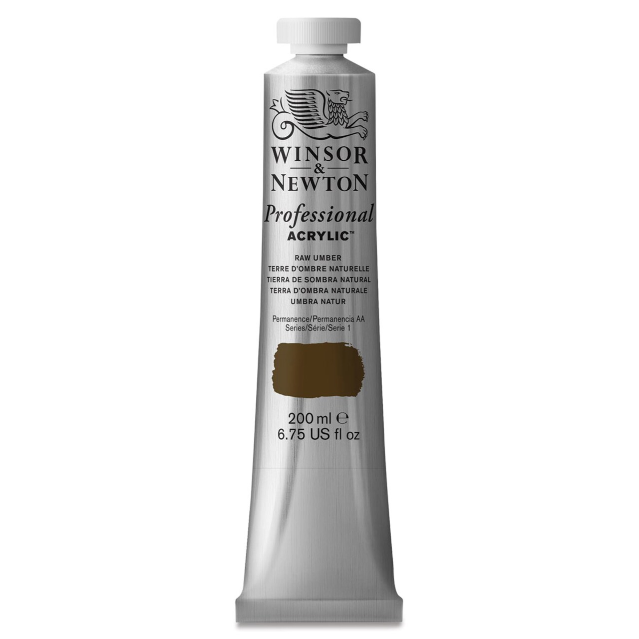 Winsor & Newton Professional Acrylics - Raw Umber, 200 ml tube